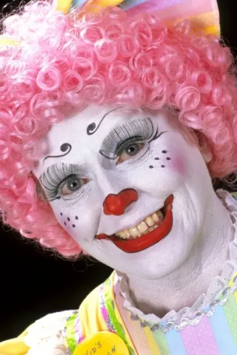 Framed Print : Portrait of a clown with makeup for a childrens show Framed Print : Portrait of a clown with makeup for a childrens show