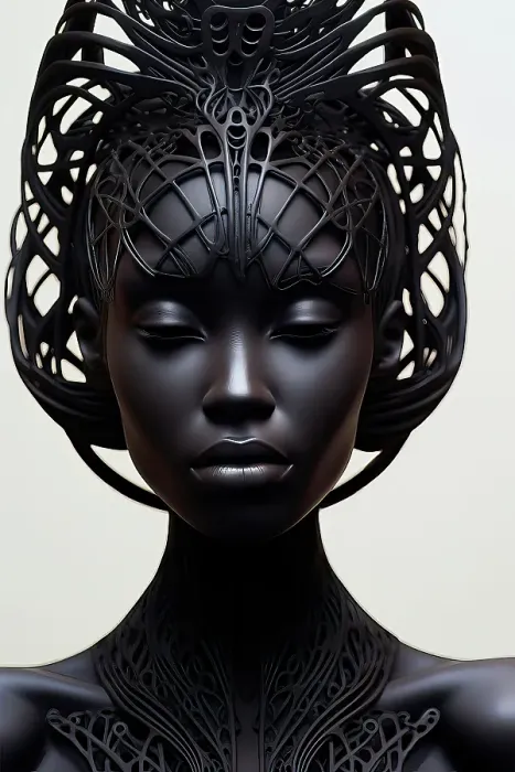 Framed Print : Portrait of young black woman with exotic headdress. ©Jim Zuckerman / Jaynes Gallery / DanitaDelimont.com (AI) Framed Print : Portrait of young black woman with exotic headdress. ©Jim Zuckerman / Jaynes Gallery / DanitaDelimont.com (AI)