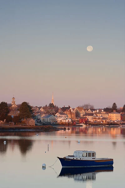 Portsmouth Harbor in early morning. Portsmouth, New Hampshire