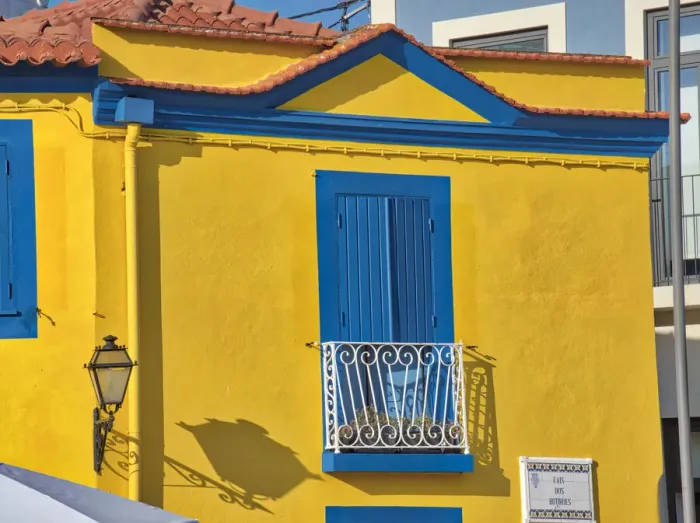 Framed Print : Portugal, Aveiro. Colorful building in the town Framed Print : Portugal, Aveiro. Colorful building in the town