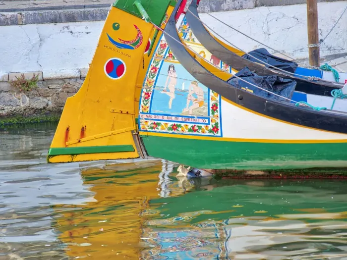 Framed Print : Portugal, Aveiro. Moliceiro boats along the main canal of Aveiro Framed Print : Portugal, Aveiro. Moliceiro boats along the main canal of Aveiro