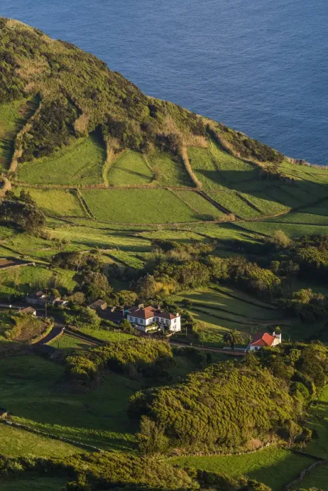 Framed Print : Portugal, Azores, Sao Jorge Island, Pico da Velha. Elevated landscape view Framed Print : Portugal, Azores, Sao Jorge Island, Pico da Velha. Elevated landscape view