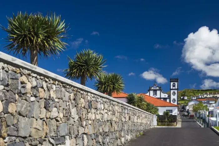 Framed Print : Portugal, Azores, Sao Miguel Island, Povoacao. Town church Framed Print : Portugal, Azores, Sao Miguel Island, Povoacao. Town church