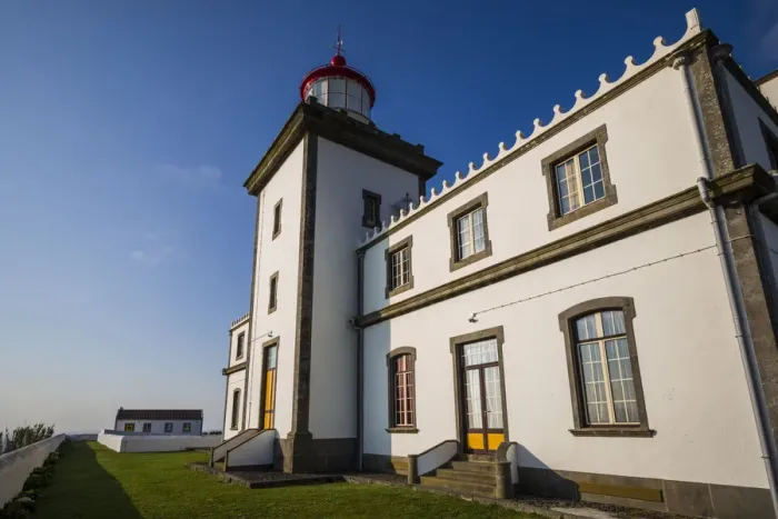 Framed Print : Portugal, Azores, Sao Miguel Island, Ponta da Ferraria lighthouse
