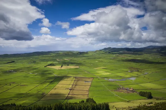 Framed Print : Portugal, Azores, Terceira Island, Serra do Cume fields in springtime Framed Print : Portugal, Azores, Terceira Island, Serra do Cume fields in springtime