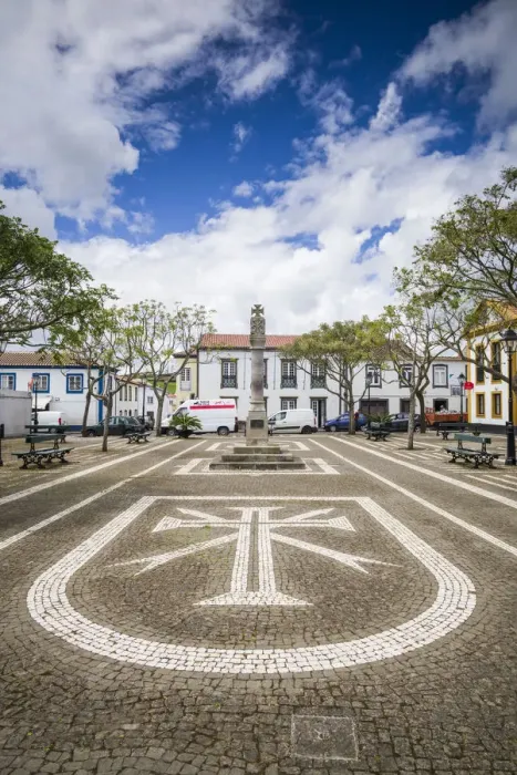 Framed Print : Portugal, Azores, Terceira Island, Sao Sebastiao. Town square Framed Print : Portugal, Azores, Terceira Island, Sao Sebastiao. Town square