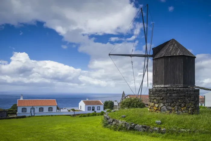 Framed Print : Portugal, Azores, Terceira Island, Doze Ribeiras. Traditional Azorean windmill Framed Print : Portugal, Azores, Terceira Island, Doze Ribeiras. Traditional Azorean windmill