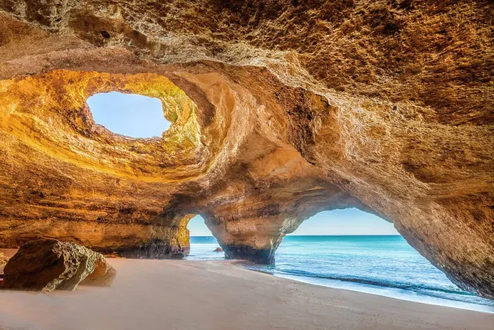 Framed Print : Portugal, Benagil. Beach and sea cave Framed Print : Portugal, Benagil. Beach and sea cave