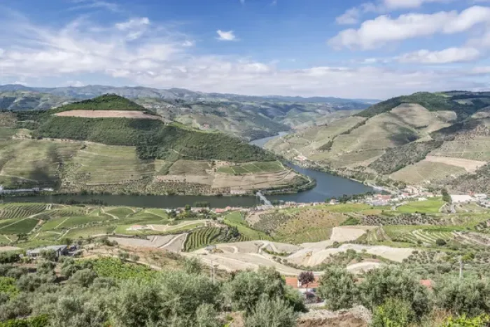 Framed Print : Portugal, Douro Valley, Douro River and Hillside Vineyards Framed Print : Portugal, Douro Valley, Douro River and Hillside Vineyards