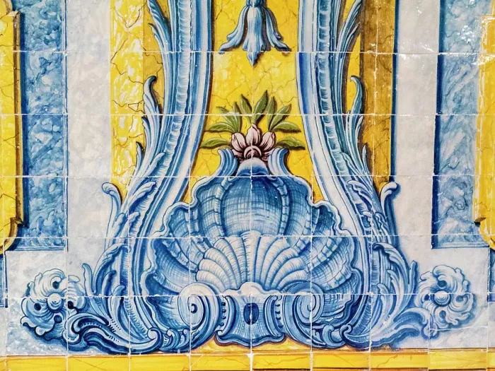 Framed Print : Portugal, Lisbon. Colorful azulejos, Portuguese tiles on the walls inside the Jeronimos monastery Framed Print : Portugal, Lisbon. Colorful azulejos, Portuguese tiles on the walls inside the Jeronimos monastery
