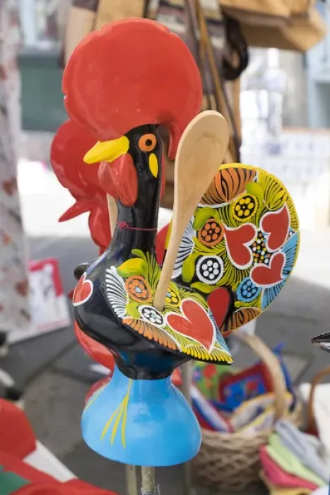 Framed Print : Portugal, Minho Province, Braga. Colorful spoon rest for sale