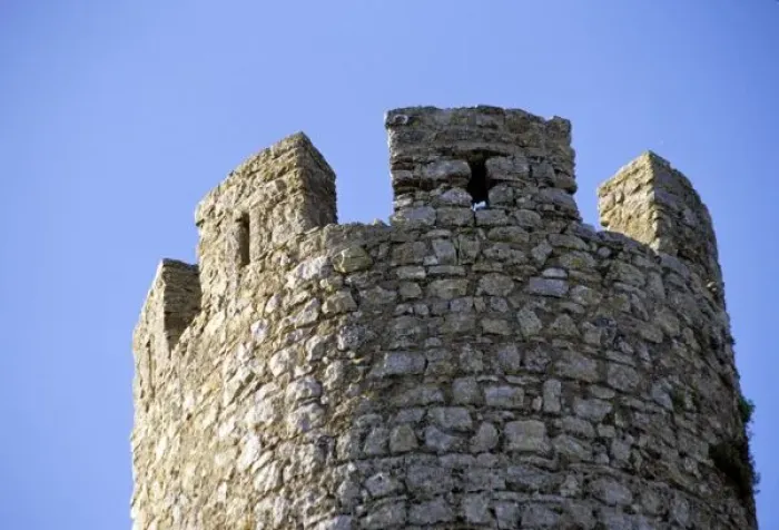 Framed Print : Portugal, Obidos. Circular tower of castle, 12th Century Framed Print : Portugal, Obidos. Circular tower of castle, 12th Century