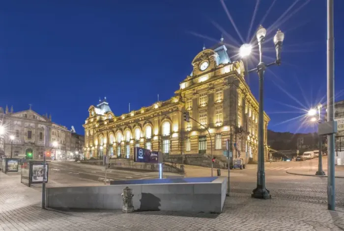 Framed Print : Portugal, Porto, Sao Bento Station at Dawn Framed Print : Portugal, Porto, Sao Bento Station at Dawn