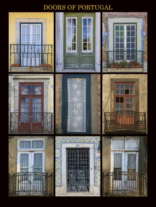 Framed Print : A poster featuring nine different doors of interest shot throught Portugal Framed Print : A poster featuring nine different doors of interest shot throught Portugal