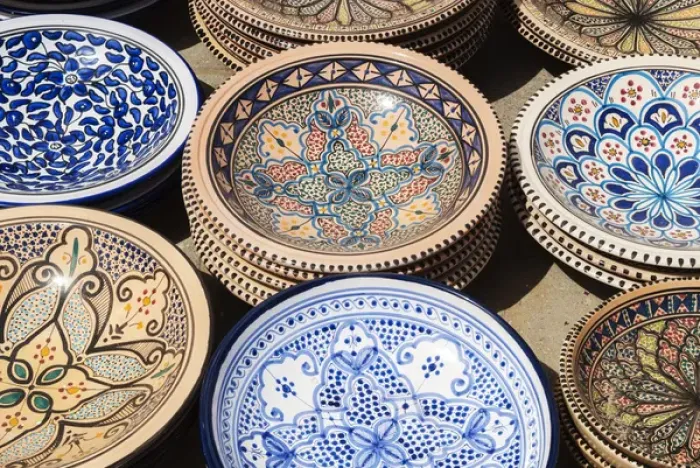 Framed Print : Pottery for sale, Tabarka, Tunisia, North Africa, Africa