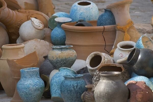 Pottery out on the street in Cappadoccia, Turkey