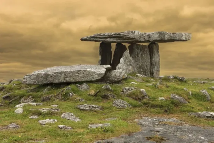 Framed Print : Poulnabrone Dolmen. Burren. County Clare