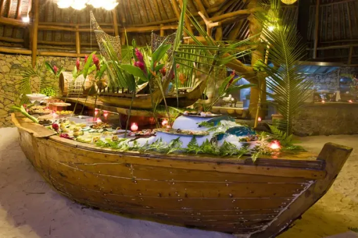 Framed Print : PR Buffet dinner at Bora Bora Nui Resort Framed Print : PR Buffet dinner at Bora Bora Nui Resort