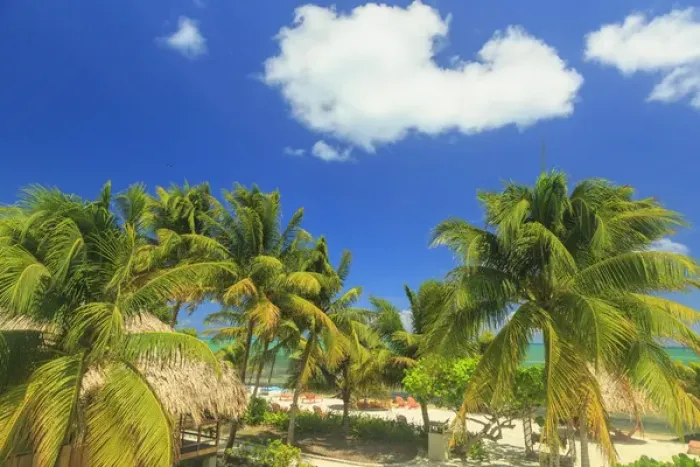 Framed Print : PR, Saint Georges Caye Resort, Belize, Central America