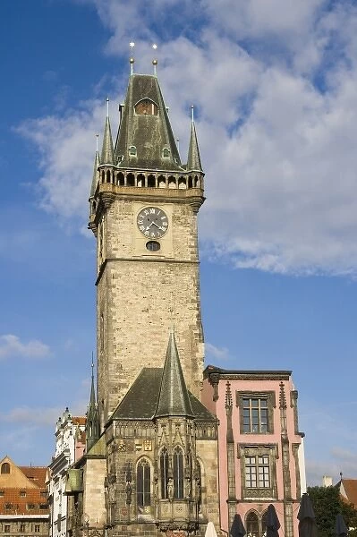 Prague Astronomical Clock or Prague Orloj. The oldest part of the Orloj, the medieval