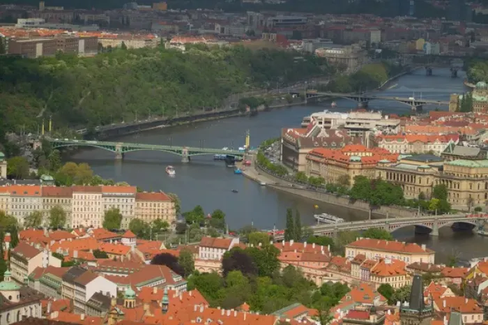 Framed Print : Prague and Vltava river, Czech Republic Framed Print : Prague and Vltava river, Czech Republic