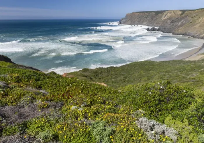 Framed Print : Praia da Ponta Ruiva at the Costa Vicentina. The coast of the Algarve during spring Framed Print : Praia da Ponta Ruiva at the Costa Vicentina. The coast of the Algarve during spring