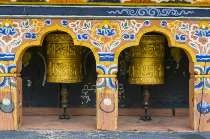 Framed Print : praying wheels in the Chimi Lhakhang monastery, Bhutan Framed Print : praying wheels in the Chimi Lhakhang monastery, Bhutan