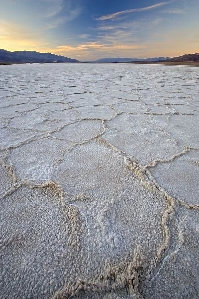 Pressure ridges in the salt pan near Badwater, Death Valley N. P. California