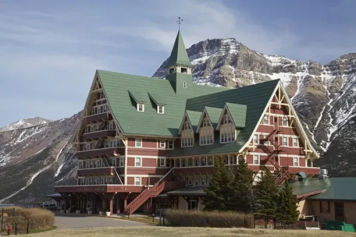 Framed Print : The Prince of Wales Hotel, and Vimy Peak, Waterton Lakes National Park, Alberta, Canada