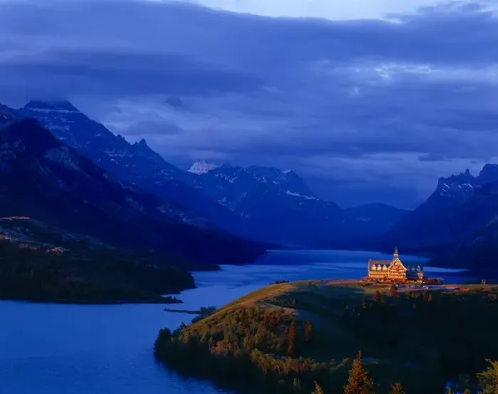 Framed Print : Prince of Wales Hotel in Wateron Lakes National Park in Alberta Canada