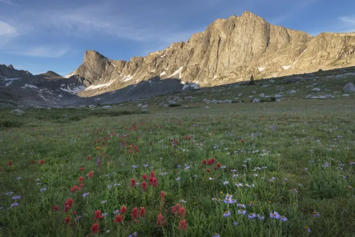 Framed Print : Pronghorn and Dragon Head Peaks, near Lee Lake, Bridger Wilderness. Wind River Range, Wyoming