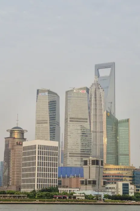 Framed Print : Pudong district skyline and Huangpu River Shanghai, China