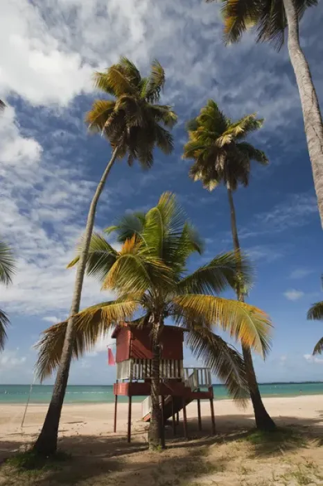 Framed Print : Puerto Rico, East Coast, Luquillo, Playa Luquillo Beach, life guard tower Framed Print : Puerto Rico, East Coast, Luquillo, Playa Luquillo Beach, life guard tower