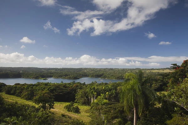 Puerto Rico, North Coast, San Sebastian, landscape by Lago de Guajataca lake