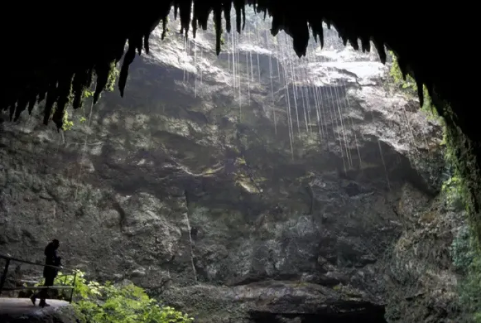 Framed Print : Puerto Rico, Rio Camuy Caves. River Camuy is the third longest subterranean river