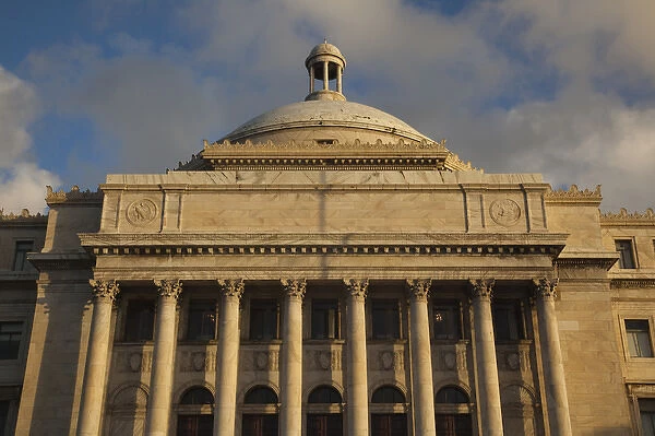 Puerto Rico, San Juan, El Capitolio, Government Capitol building, dawn