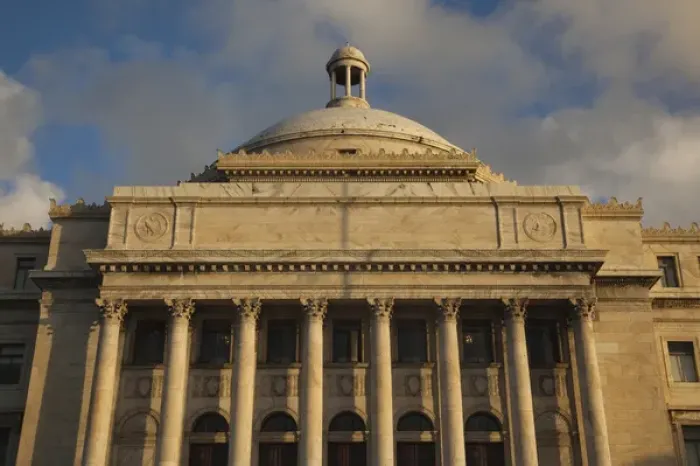 Framed Print : Puerto Rico, San Juan, El Capitolio, Government Capitol building, dawn