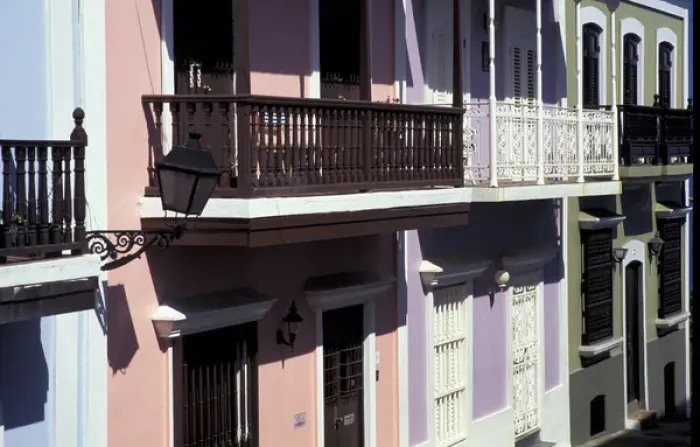 Framed Print : Puerto Rico, San Juan. Old San Juan. San Justo Street