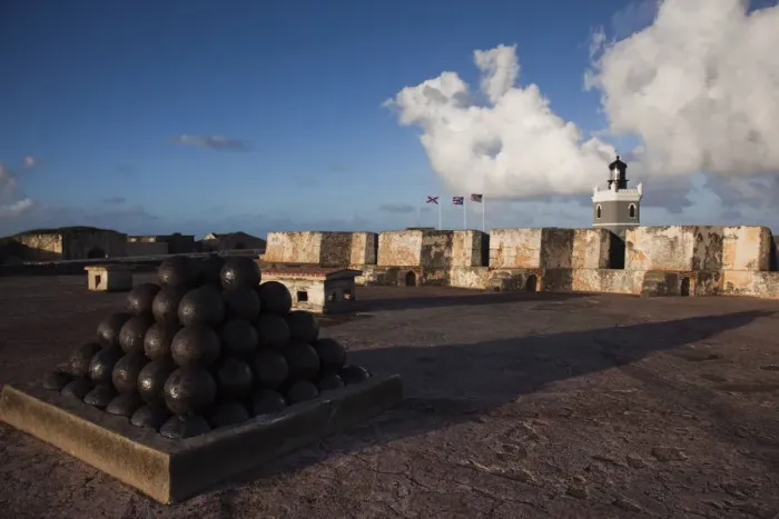 Framed Print : Puerto Rico, San Juan, Old San Juan, San Felipe del Morro Fort, El Morro lighthouse