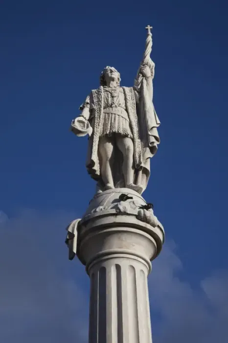 Framed Print : Puerto Rico, San Juan, Old San Juan, Plaza de Colon, statue of Christopher Columbus Framed Print : Puerto Rico, San Juan, Old San Juan, Plaza de Colon, statue of Christopher Columbus
