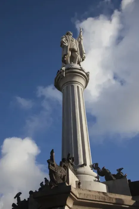 Framed Print : Puerto Rico, San Juan, Old San Juan, Plaza de Colon, statue of Christopher Columbus Framed Print : Puerto Rico, San Juan, Old San Juan, Plaza de Colon, statue of Christopher Columbus