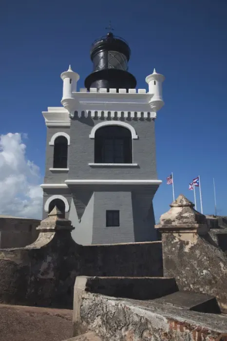Framed Print : Puerto Rico, San Juan, Old San Juan, El Morro Fortress, lighthouse