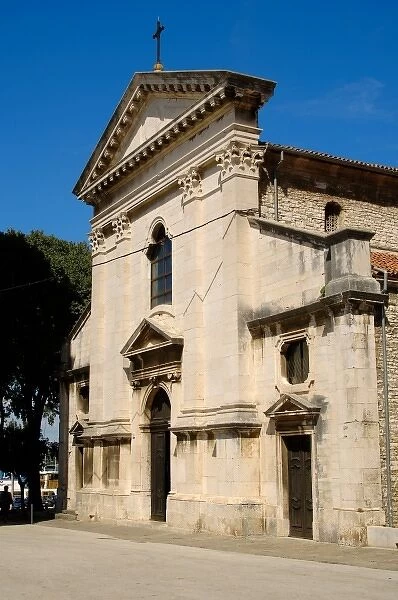 Pula. Cathedral of the Assumption of the Virgin Mary. Outside view. Republic of Croatia