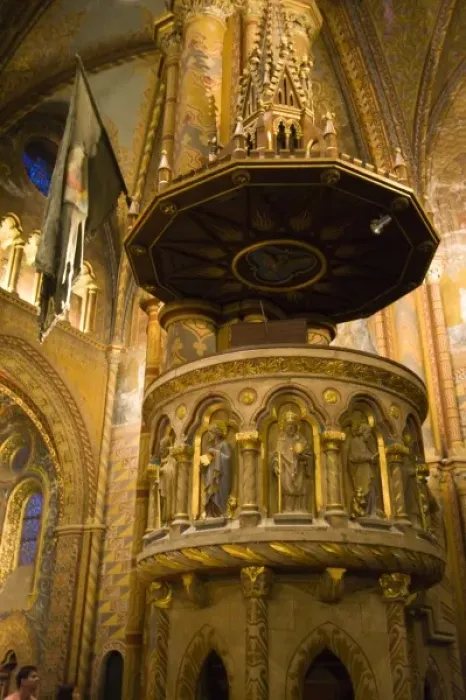 Framed Print : Pulpit in the Matyas Church, Castle Hill, Buda side of Central Budapest, Capital of Hungary Framed Print : Pulpit in the Matyas Church, Castle Hill, Buda side of Central Budapest, Capital of Hungary