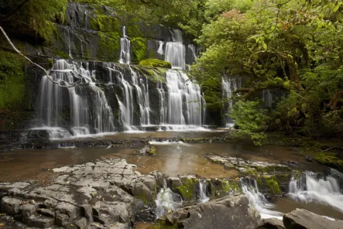 Framed Print : Purakaunui Falls, Catlins, South Otago, South Island, New Zealand