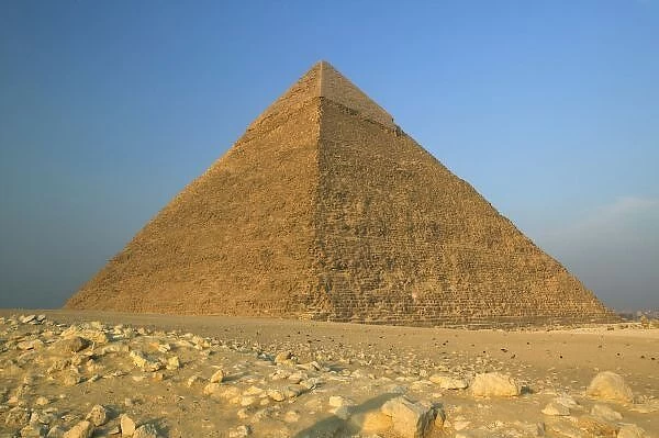 The Pyramids of Giza, which are alomost 5000 years old. On the Western shore of the Nile