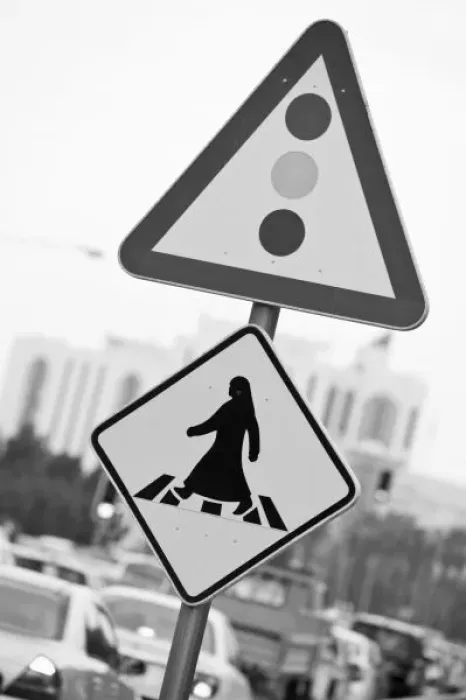 Framed Print : Qatar, Ad Dawhah, Doha. Arabian Pedestrian Crossing Sign / Al-Corniche Street Framed Print : Qatar, Ad Dawhah, Doha. Arabian Pedestrian Crossing Sign / Al-Corniche Street