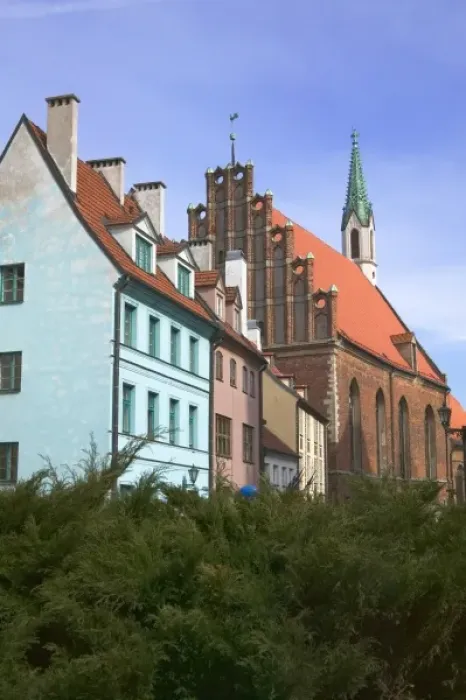 Framed Print : Quaint houses in pedestrian area, Riga, Latvia Framed Print : Quaint houses in pedestrian area, Riga, Latvia