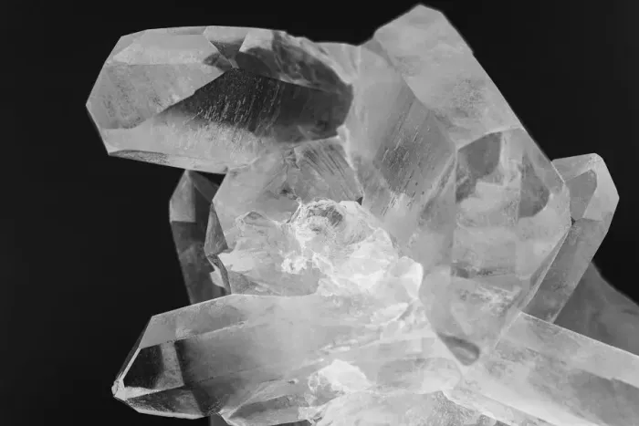 Framed Print : Quartz crystals