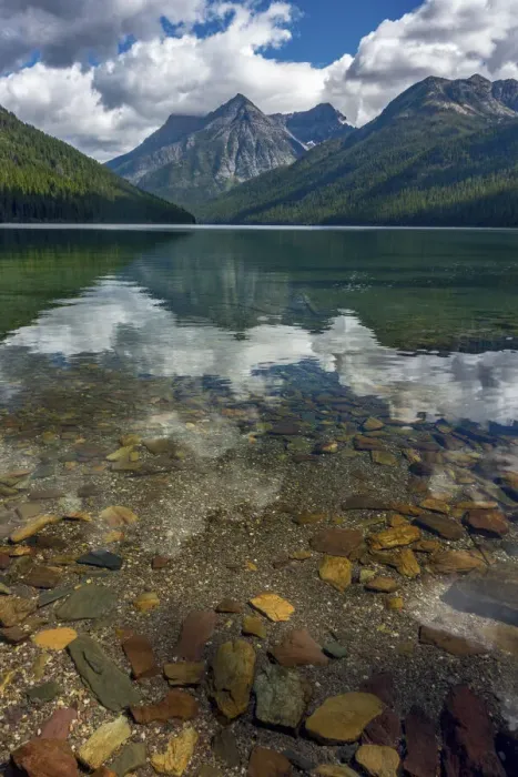 Framed Print : Quartz Lake with Vulture Peak in Glacier National Park, Montana, USA